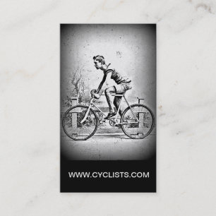 Carte De Visite Passant l recyclage monochrome de cycliste