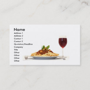 Carte de visite passé et de vin