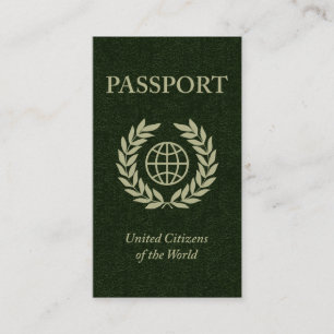 Carte De Visite passeport vert