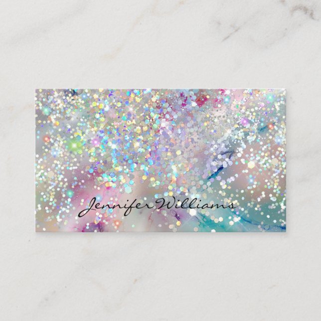 Carte De Visite Pastel Alcohol Enk Holographic Parties scintillant (Devant)