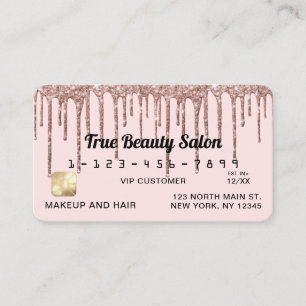Carte De Visite Pastel Blush Rose Rose Parties scintillant Gold Dr
