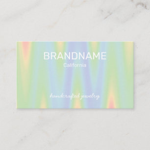 Carte De Visite Pastel Color Gradient Ombre Chevron Logo Modèle