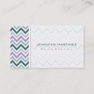 Carte De Visite Pastel Colorful Retro Chevron Motif 2a