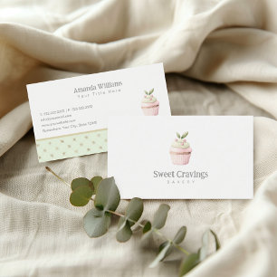 Carte De Visite Pastel Cupcake Sweet Traitements Boulangerie Aquar