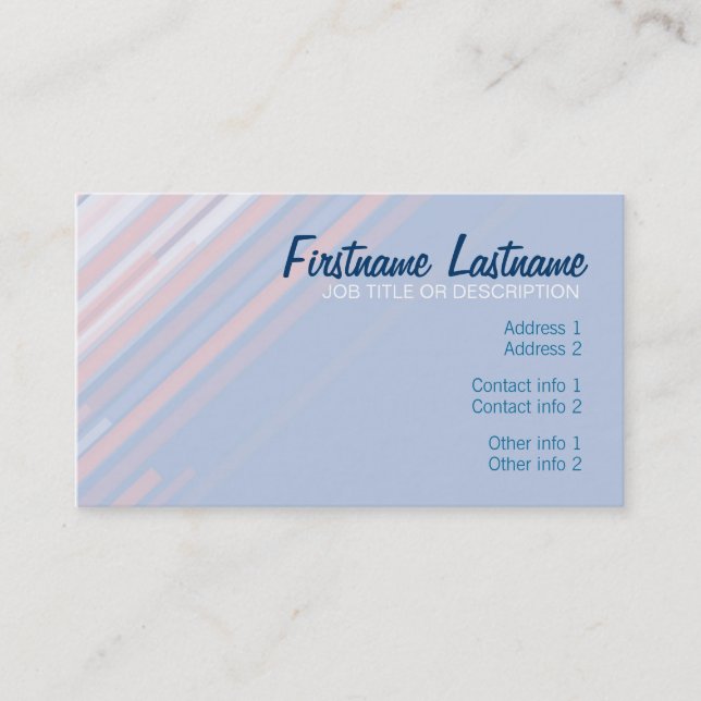 Carte de visite Pastel Diagonal Stripes (Devant)