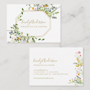 Carte De Visite Pastel fleur sauvage Elegant hello card 