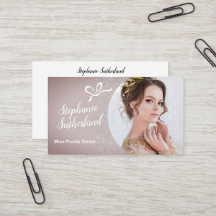 Carte de visite Pastel Glitter Pageant