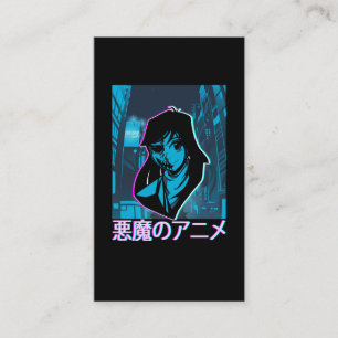 Carte De Visite Pastel Goth Manga Vaporwave Girl Anime Déplaisant