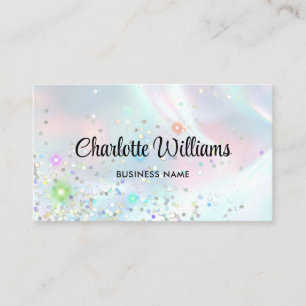 Carte De Visite Pastel Holographic Élégante Parties scintillant Ir