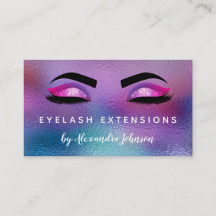 Carte De Visite Pastel Iridescente Foil Eyelash Extensions