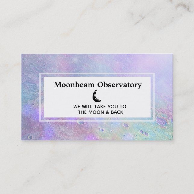 Carte De Visite *~* Pastel Lune lunaire (Devant)