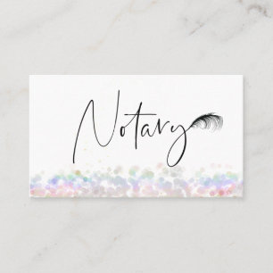Carte De Visite *~* Pastel NOTARY Agent de signature de stylo en p
