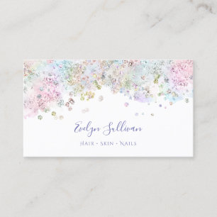 Carte de visite Pastel Parties scintillant Confett