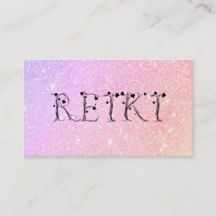 Carte De Visite *~* Pastel Parties scintillant REIKI Ivy Police bo