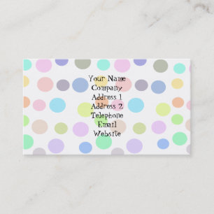Carte de visite Pastel Polka Dot