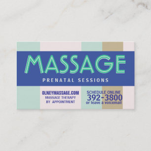 Carte De Visite pastel prénatal du massage 2012