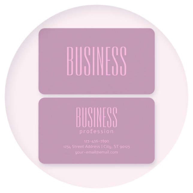 Carte De Visite Pastel Purple & Pink clair | Texte modifiable mode (Créateur téléchargé)