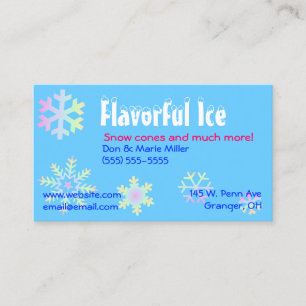 Carte de visite Pastel Snowflakes