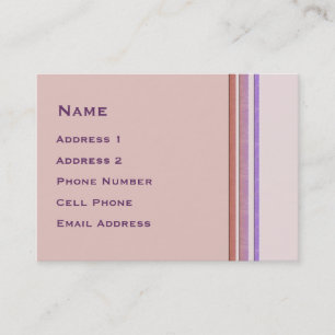 Carte De Visite Pastel Stripes