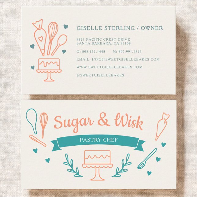 Carte De Visite Pastry Chef Bakery Baker (Créateur téléchargé)