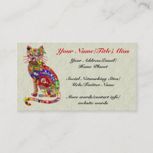 Carte De Visite Patchwork Kitty