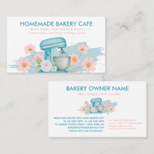 Carte De Visite Patel Bleu Boulangerie Pâtisserie