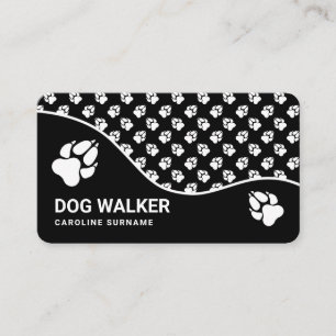 Carte De Visite Pâtes Animales Noires Et Blances Pièces De Chien M