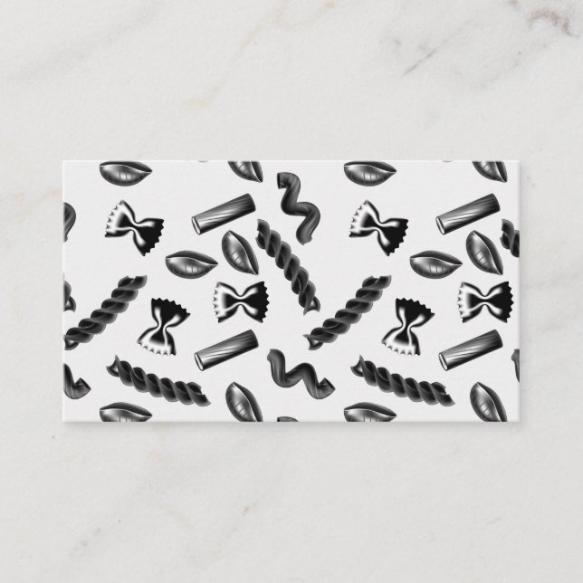 Carte De Visite Pâtes Diversité Grises Alimentation Italienne Oeuv (Devant)