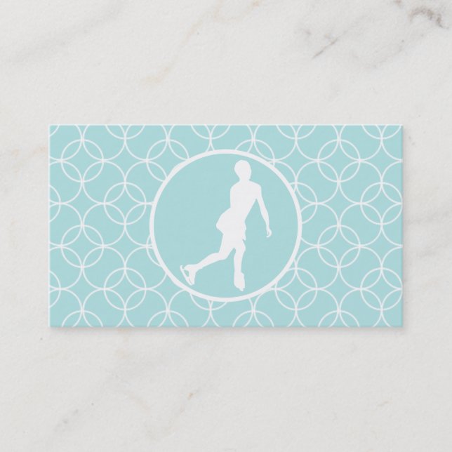 Carte De Visite Patinage artistique ; Cercles de bleus layette (Devant)