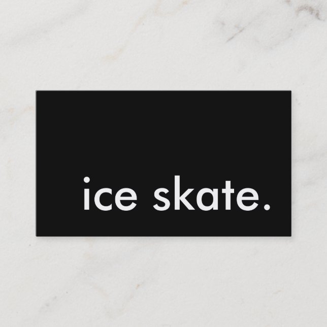 Carte De Visite patinage sur glace. (Devant)