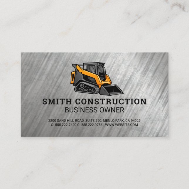 Carte De Visite Patiner | Véhicule de construction | Constructeur (Devant)