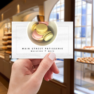 Carte De Visite Pâtisserie à l'aquarelle Macarons Chef boulanger