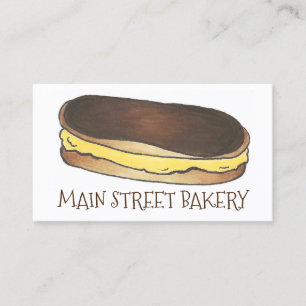 Carte De Visite Pâtisserie Au Chocolat Eclair Cuite Au Four Par Le