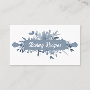 Carte De Visite Pâtisserie bleu doux Chef boulangerie maison