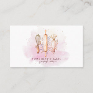 Carte De Visite Pâtisserie Boulanger Chef Boulanger Ustensiles Ros