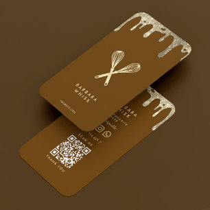 Carte De Visite Pâtisserie boulangère Whisk Chocolat Caterer
