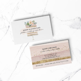 Carte De Visite Pâtisserie Boulangerie Gâteau Pâtisserie Fleur de