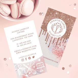 Carte De Visite Pâtisserie Boulangerie Whisk Parties scintillant R