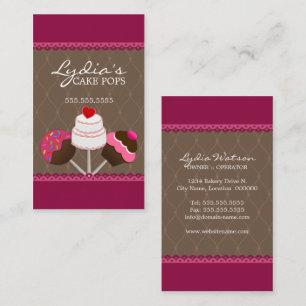 Carte De Visite Pâtisserie Cake Pops