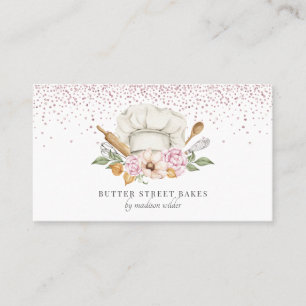 Carte De Visite Pâtisserie Chef Aquarelle Chef Casquette Parties s