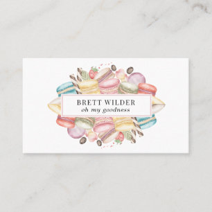 Carte De Visite Pâtisserie Chef boulangerie Aquarelle Cookies Cuis