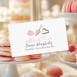 Carte De Visite Pâtisserie Chef Cuisine Ustensile Sac de tuyauteri