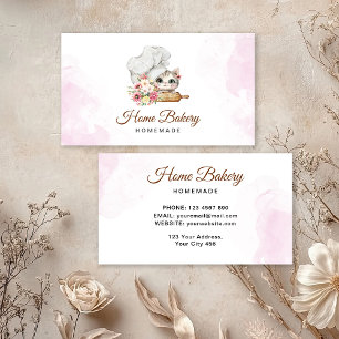 Carte De Visite Pâtisserie Chef Kitten