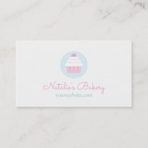 Carte De Visite Pâtisserie Cupcake Glaçage Blanc Café Boulangerie