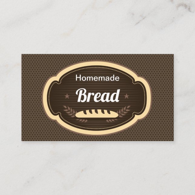 Carte de visite pâtisserie de boulangerie - 3,5 po (Devant)