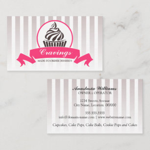 Carte De Visite Pâtisserie de Cupcake stylisé