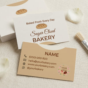 Carte De Visite Pâtisserie Élégante Sugar Cloud Bakery