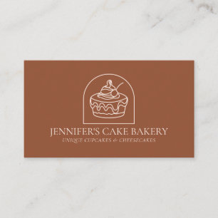 Carte De Visite Pâtisserie en terre cuite Blush Chef boulangerie C