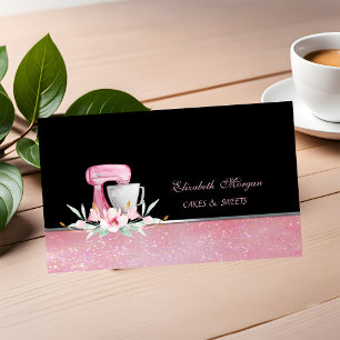 Carte De Visite Pâtisserie Fleurs Mixer Sweets
