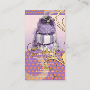 Carte De Visite Pâtisserie/gâteau de mariage lilas/lavande